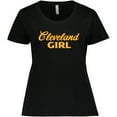 thumbnail image 3 of Inktastic Cleveland Girl Gold Women's Plus Size T-Shirt, 3 of 5