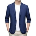 thumbnail image 2 of 2025 The Outerwear,Clothing 2025 Men's Blazers & Suit Jackets Men'S Fashion Spring And Summer Casual Short Sleeved Lapel Thin Suit Tops Ultra Thin Breathable Jacket, 2 of 5