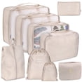 thumbnail image 4 of Bolsa de almacenamiento de viaje, conjunto de nueve piezas, bolsa de lavado, bolsa de almacenamiento para clasificación de ropa, conjunto de almacenamiento de viaje, 4 of 4