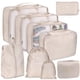 thumbnail image 2 of Bolsa de almacenamiento de viaje, conjunto de nueve piezas, bolsa de lavado, bolsa de almacenamiento para clasificación de ropa, conjunto de almacenamiento de viaje, 2 of 4