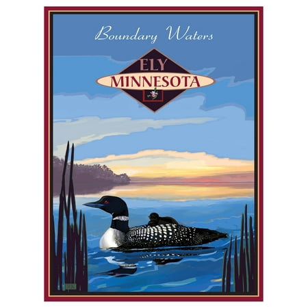 Boundary Waters Ely Minnesota Loon Travel Art Print Poster by Joanne Kollman (9