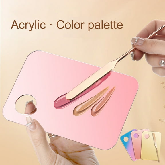 Joernso Nail Palette Customize Your Nail Colors with Smooth Textured Nail Art Palette with a Tuning Rod Acrylic Plate