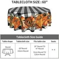 thumbnail image 5 of Fall Tablecloth Round 60 Inch, Autumn Black Buffalo Plaid Checked Pumpkin Table Cloth Wrinkle Resistant Thanksgiving Table Cover for Home Kitchen Dining Holiday, 5 of 6