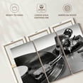 thumbnail image 6 of Elephant Stock Bw Vinyl Record Player Wall Art - Horizontal Multi Panel Canvas - Living Room Wall Decor - Music Multi Panel - Gray And Black Decor - 57" x 36", 6 of 8