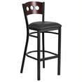 thumbnail image 1 of Flash Furniture Hercules 32" Upholstered Bar Stool in Walnut and Black, 1 of 4