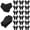 Black-Large (Pack of 120)-120, variant on Black Large (Pack of 120) 120 Cotton Work Gloves for Art Handling and Dry Hand Use