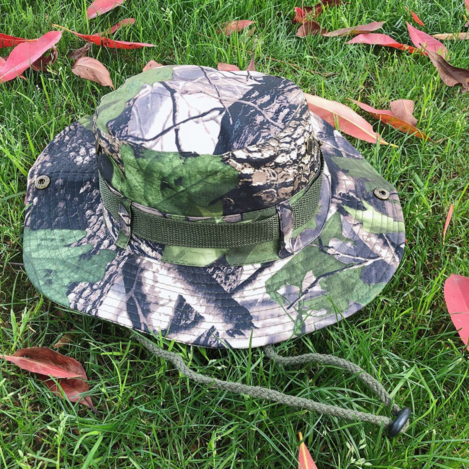Yujem Bucket Hat,Mens Hats Camouflage Round Brim Hat Plaid Cloth