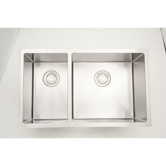 American Imaginations 32-in. W CSA Approved Stainless Steel Kitchen Sink With 2 Bowl And 18 Gauge AI-27505