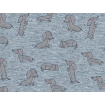 Alpen Sweatshirt Fleece Fabric Melange Blue - per yard