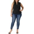 thumbnail image 2 of Agnes Orinda Women's Plus Size V Neck Sleeveless Work Summer Blouses, 2 of 5