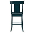 thumbnail image 6 of Weston Home Farmhouse Vintage Panel Back Solid Wood Counter Height Chair, Set of 2, Antique Denim, 6 of 7