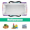 thumbnail image 5 of Dog Paw Print Large Capacity Reusable Oxford Cloth Picnic Basket Shopping Bag Cube Organizer, 5 of 7