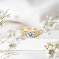 thumbnail image 4 of Rosec Jewels Lab Created Diamond Engagement Ring - Vintage Style Celtic Knot Ring (1 Carat, EF-VS Quality Certified), 18K Yellow Gold, US 8.50, 4 of 8