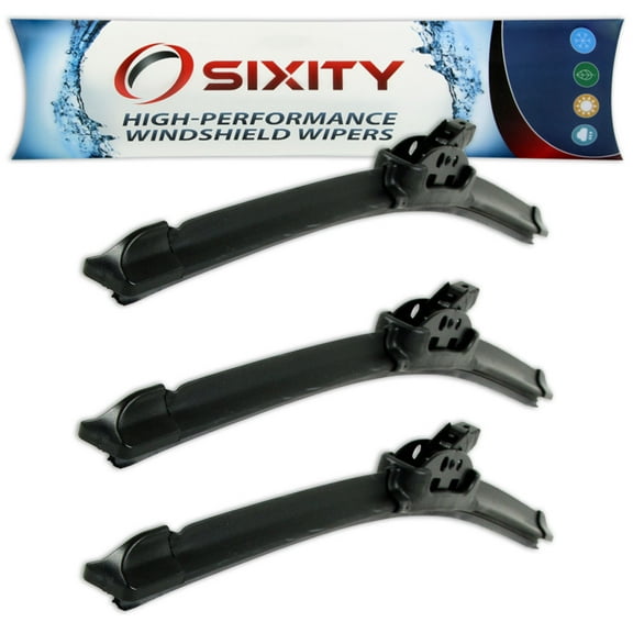Sixity Auto XTS Frameless Front Rear Windshield Wiper Blades compatible with Chevy Cavalier Chevette