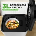 thumbnail image 7 of Nutrichef 3L Electric Kitchen Composter - Composts Organic Material & Food Scraps  Countertop Automatic Compost Bin  Dry, Crush, & Cooling Functions  Perfect for Kitchens & Apartments  White, 7 of 7