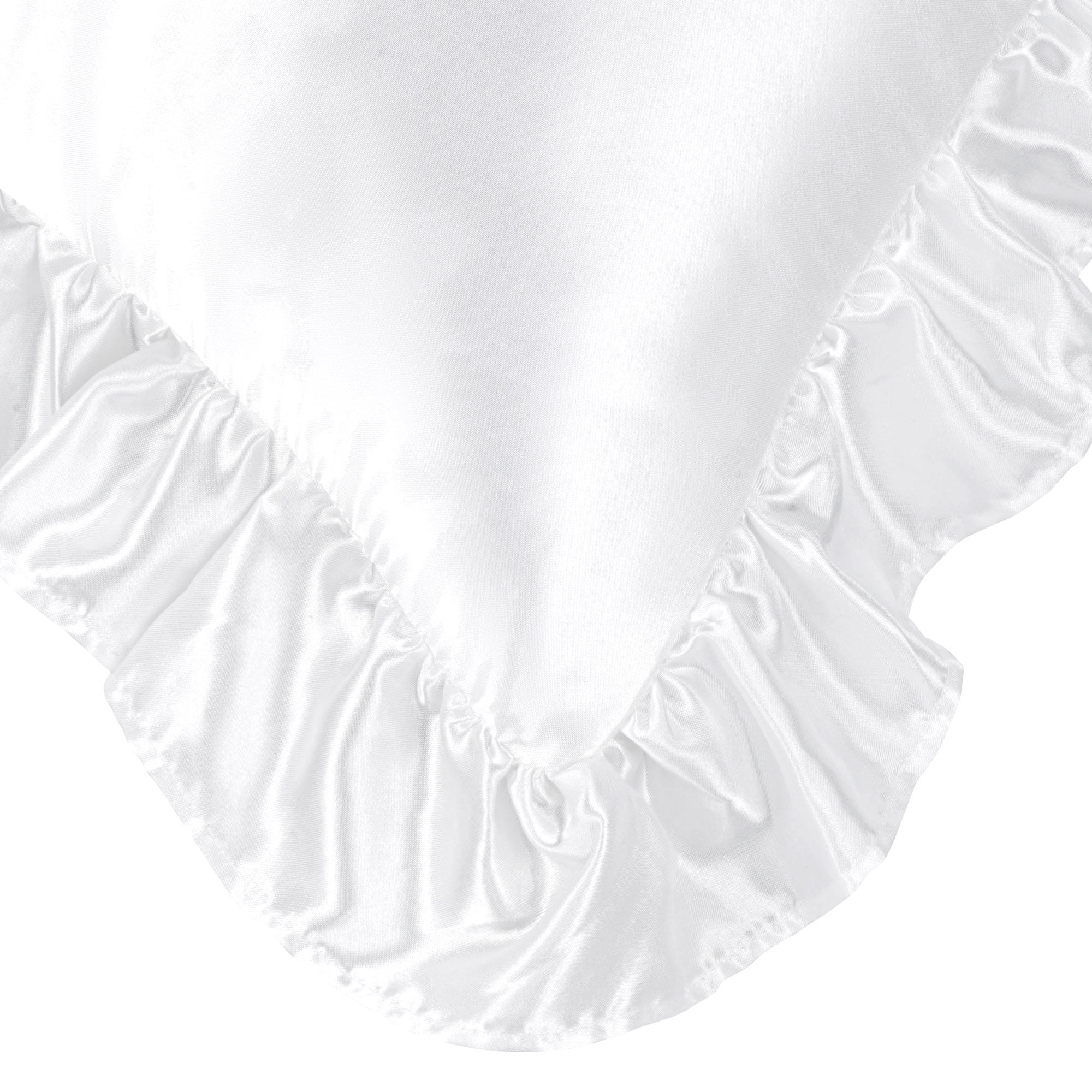 Unique Bargains Satin Ruffle Envelope Closure Pillowcases Set of 2 White 20"x26"