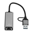 thumbnail image 2 of USB Computer  Adapter, Portable Half Full Duplex Type C To Ethernet Adapter Automatic Adjustment  for Laptops Smartphones, 2 of 7