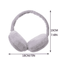 thumbnail image 3 of Huankd Winter Ear muffs Faux Fur Warm Earmuffs Cute Foldable Outdoor Ear Warmers For Women Girls Black L, 3 of 9