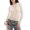 WHITE, variant on Women Y2k Sheer Crop Tops Floral Lace Crew Neck Long Sleeve Casual T-Shirt Aesthetic Clothes
