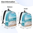 thumbnail image 2 of Yiaed Sunny Ocean Waves Print Laptop Backpack Travel Canvas Backpack Vintage Aesthetic Backpack for School Knapsack Plain Backpack Backpack for School-Medium, 2 of 5