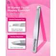 thumbnail image 3 of Expert Slant Tip Tweezers with Leather Case, General Sharp & Precision Stainless Steel Tweezer for Eyebrows, Facial Hair and Fine Hairs Removal (Silver), 3 of 14