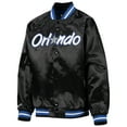 thumbnail image 2 of Youth Mitchell & Ness Black Orlando Magic Hardwood Classics Satin Raglan Full-Snap Jacket, 2 of 4