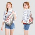 thumbnail image 3 of Cute Mythical Horse Sling Backpack - Unicorn Rainbow Print Shoulder Bag (Easy Access Pockets, Comfortable & Waterproof), 3 of 4