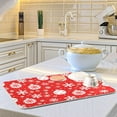 thumbnail image 2 of Christmas Snowflake Ball Baubles Dish Drying Mat for Kitchen Counter Absorbent Microfiber Drying Pad, Medium 16x18 in, 2 of 7