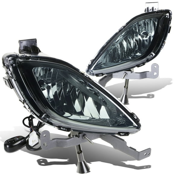 DNA Motoring FL-ZTL-132-SM For 2011 to 2013 Elantra MD/UD Pair Bumper Driving Fog Lights w/Switch (Smoke Lens) 12