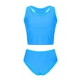 thumbnail image 4 of UTSJKR Womens Plus Size Tankini Swimsuits Tummy Control 2 Piece Bathing Suit Flowy Bikini with High Waist Shorts 2025 Sky Blue XXL, 4 of 9