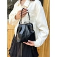 thumbnail image 6 of Deago Women's Vintage Kiss Lock Handbag PU Leather Kiss Clasp Crossbody Shoulder Bag Hobo Tote Purses Wallet (Black), 6 of 8