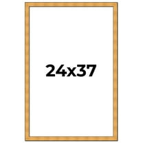 24x37 Frame Gold Rustic Solid Wood Picture Frame | 1.25 Inch Wide Moulding | Rustique Gold