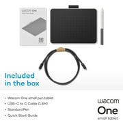 Wacom One Small Bluetooth Graphics Drawing Tablet, 7.4 x 5.6 inch; Compatible with Chromebook, Mac, Windows and Android for Digital Art, Photo Editing, Design; Includes Creative Software and Training