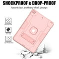 thumbnail image 3 of Dteck Case for iPad 9th Gen/8th Gen/7th Gen, iPad 10.2 Shockproof Kids Case 2021/2020/2019, Heavy Duty Hybrid Rugged 3 Layer Full Body Protection Case with Built-in Kickstand,Rosegold, 3 of 6