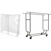 Only Hangers Vinyl Cover for the Double Rail Rolling Clothing Rack, Heavy Duty (Rack not included)