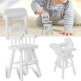 thumbnail image 2 of Fdit Chaise Haute Miniature Modèle Mobilier pour Maison de Poupée 1/12 Accessoires, Chaise Haute Maison de Poupée, 2 of 7