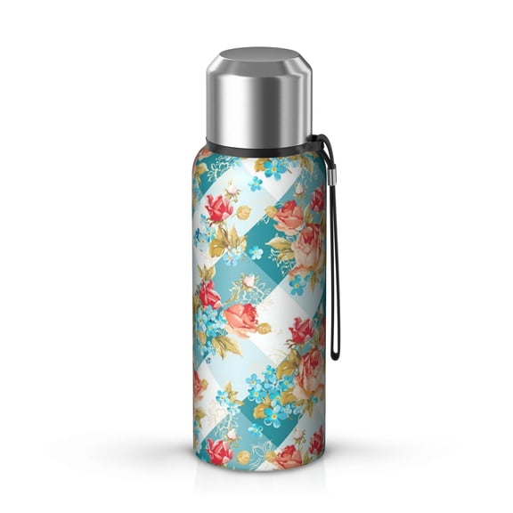 20 Oz Pioneer Flower Coffee Tumbler Double Wall Insulated Stainless Steel Water Bottle | Metal Reusable Thermoses Flask with Cup Cap | Leak & Sweat Proof with Anti-Dust Lid