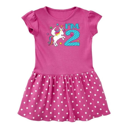 

Inktastic I m Two- Unicorn Second Birthday Gift Baby Girl Dress