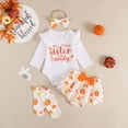 thumbnail image 2 of HCNTES Baby Girl Clothes Newborn Infant Baby Girl Halloween Clothes Set Pumpkin Romper+Pumpkin Print Skirt 4Pcs Sets Halloween Baby Clothes, 2 of 5