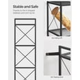 thumbnail image 4 of - Metal Storage Rack Shelving Unit with X Side Frames Dense Mesh . es for Entryway Kitchen Living Room Bathroom Industrial Style Ink UBSCB, 4 of 8