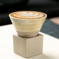 thumbnail image 4 of Japanese Tea Cup Retro Ceramic Coffee Cup with Saucer Set New Pottery Mug for Latte Espresso Pull Flower Cappuccino,100ml/3.5oz, 4 of 6