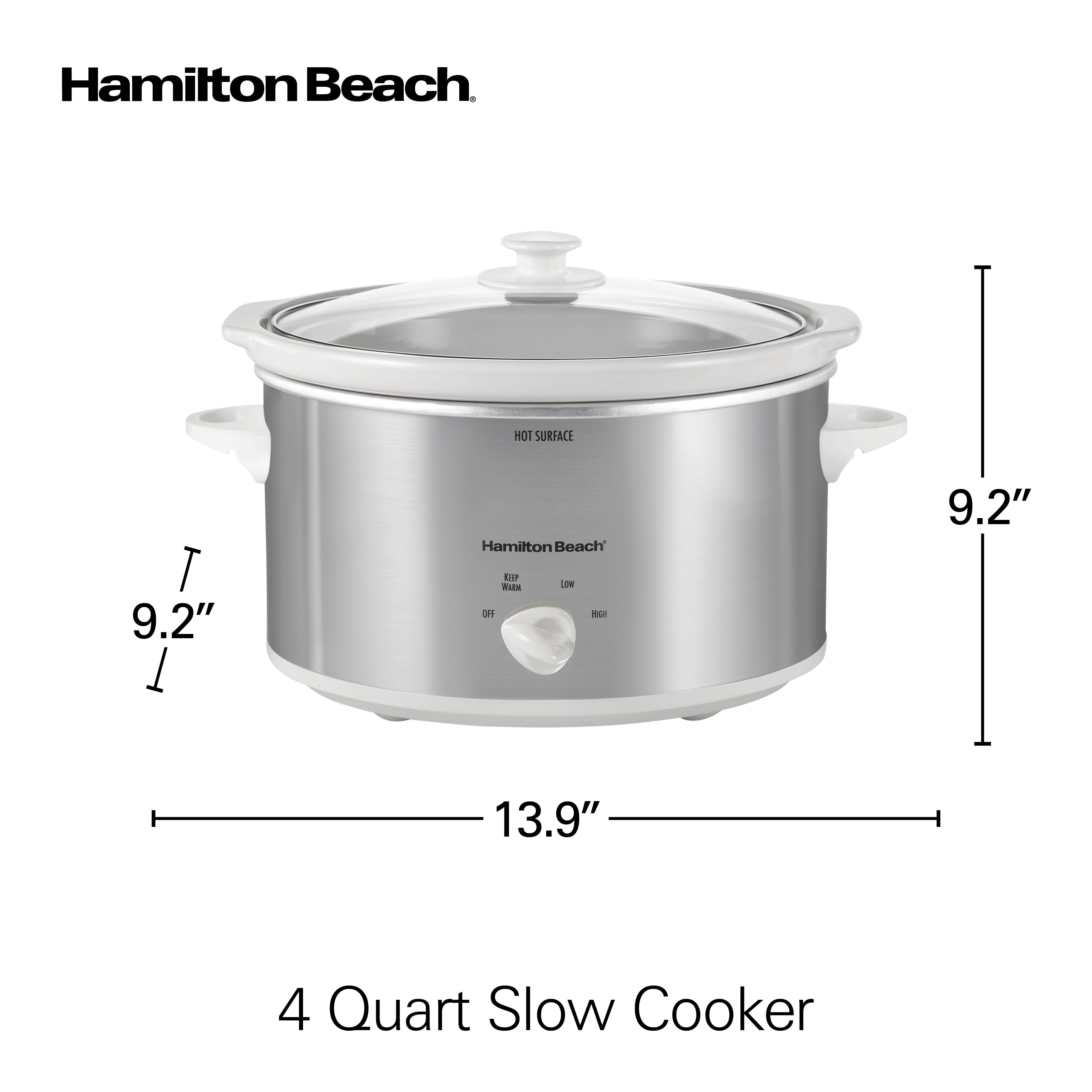 4 Quart Slow Cooker (round) - Model 33040Y