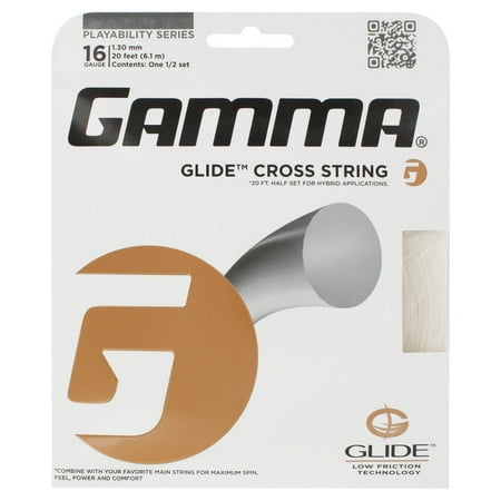 - Glide Cross 16G Tennis String Half Set Crystal