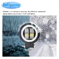 thumbnail image 4 of Par de luces antiniebla LED redondas de 3 pulgadas, tipo Angel Eyes, DRL, 6000 K, 20 W, 8000 lm, 10-80 V CC, LED blanco, para SUV, motocicletas, IP68, impermeables, con soportes de montaje ajustables., 4 of 5