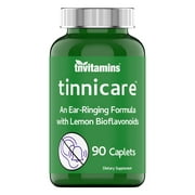 Tinnicare: A Comprehensive Ear-Ringing Relief Formula with Lemon Bioflavonoids, Vitamin C, & Vitamins B1, B2, B6, & B12 | 90 Caplets | TNVitamins