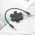 thumbnail image 4 of LNGOOR Hexangular Headphone Jack Splitter 5 Way 6 Port Female Audio Connector Adapter for Phone Music Player PC (Black), 4 of 5