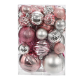 thumbnail image 1 of Decoración de bolas navideñas-color rosa plateado 286G/34 piezas, 1 of 5