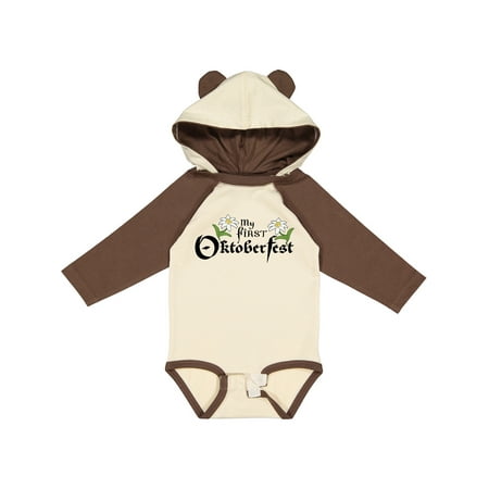 

Inktastic My First Oktoberfest with Edelweiss Flowers Gift Baby Boy or Baby Girl Long Sleeve Bodysuit