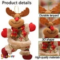 thumbnail image 4 of Spencer Pack of 8 Plush Christmas Ball Ornaments Set Santa Claus Snowman Reindeer Bear Toy Doll Hanging Christmas Tree Ornaments for Holiday Party Decor, 4 of 8