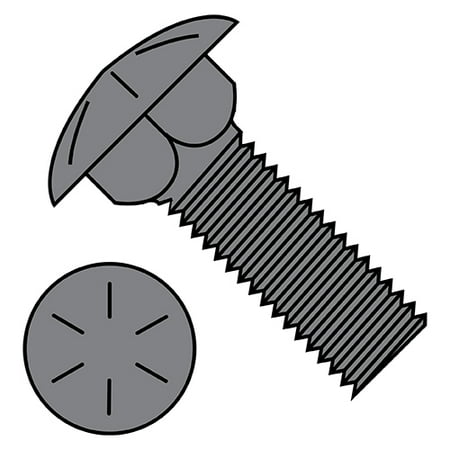 

1/2-13X5 1/2 Carriage Bolt Grade 8 Fully Threaded Plain (Pack Qty 75) BC-5088C8P